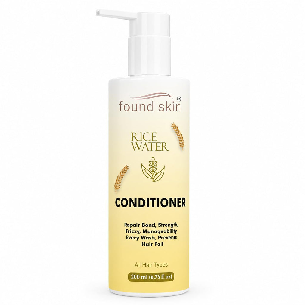 Found Skin Rice Water Formula for Dry, Frizzy & Weak Strands | Nourishing Daily Conditioner for Smooth & Manageable Hair 200ml