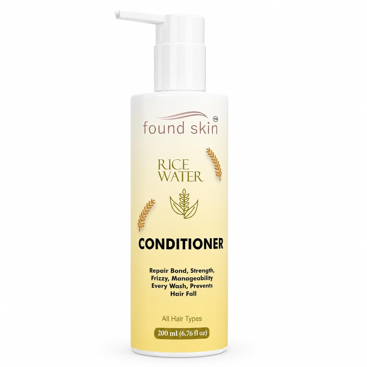 Found Skin Rice Water Formula for Dry, Frizzy & Weak Strands | Nourishing Daily Conditioner for Smooth & Manageable Hair 200ml