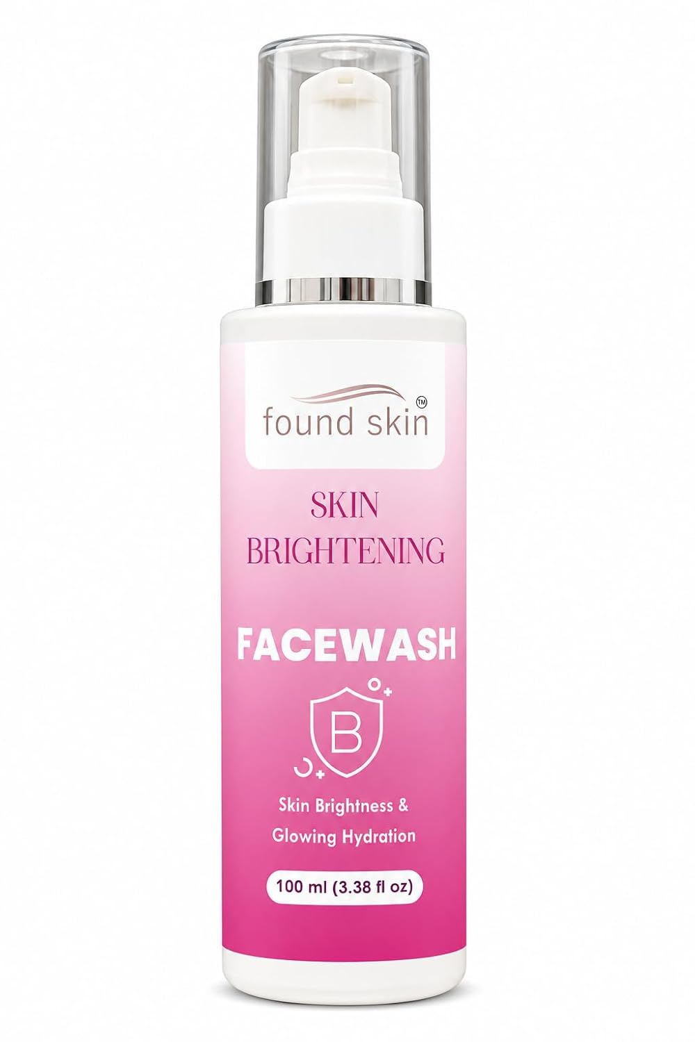 Found Skin Brightening Face Wash for Glowing & Hydrated Skin | Gentle Daily Facial Cleanser for Fresh, Smooth & Radiant Looking Skin for Men & Women 100ml