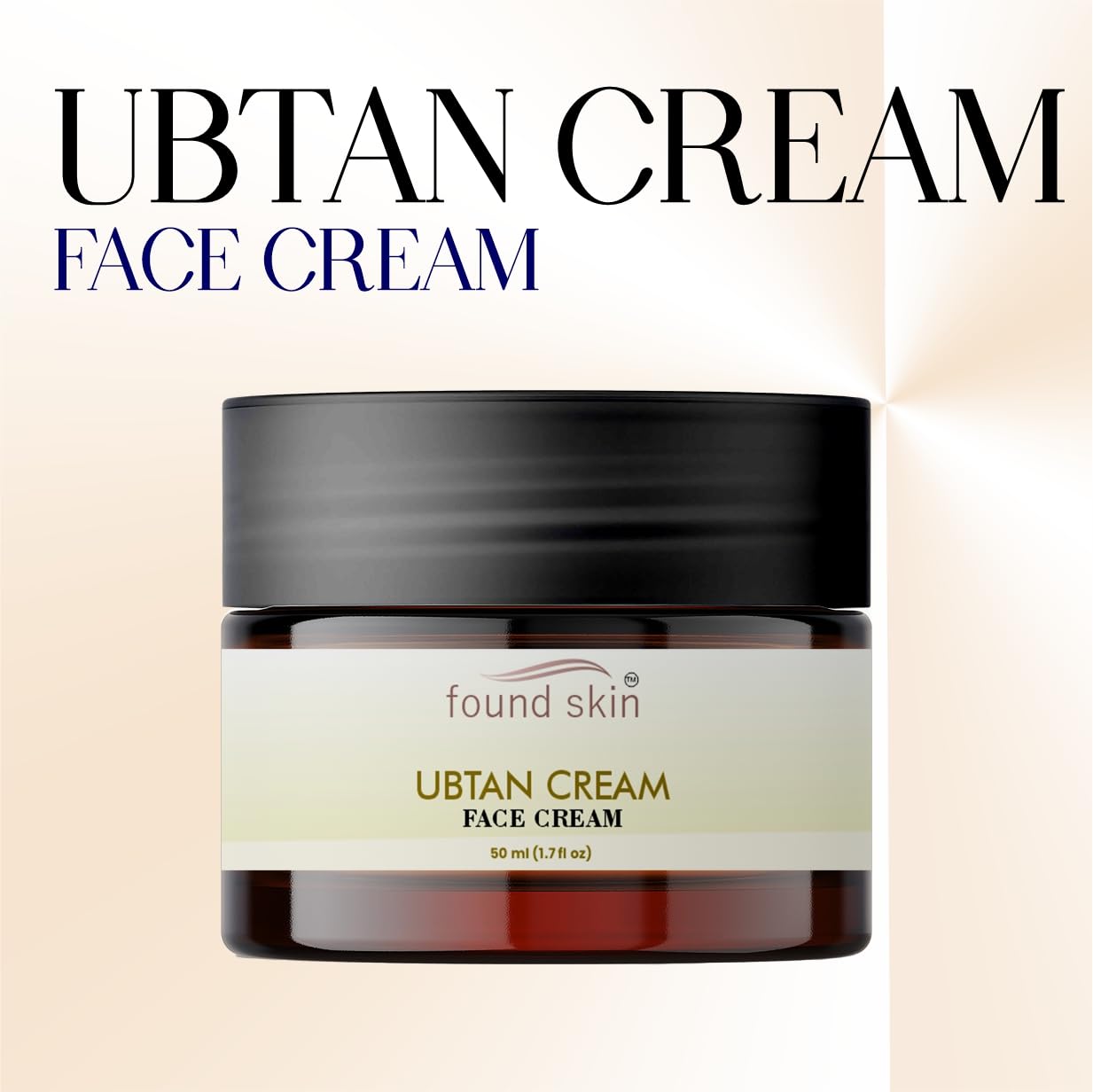 Found Skin Ubtan Face Cream | Skin Brightening & Rejuvenation Formula | Oil-Free Hydration Moisturizer | Daily Use Cream for All Skin Types | 50 ml