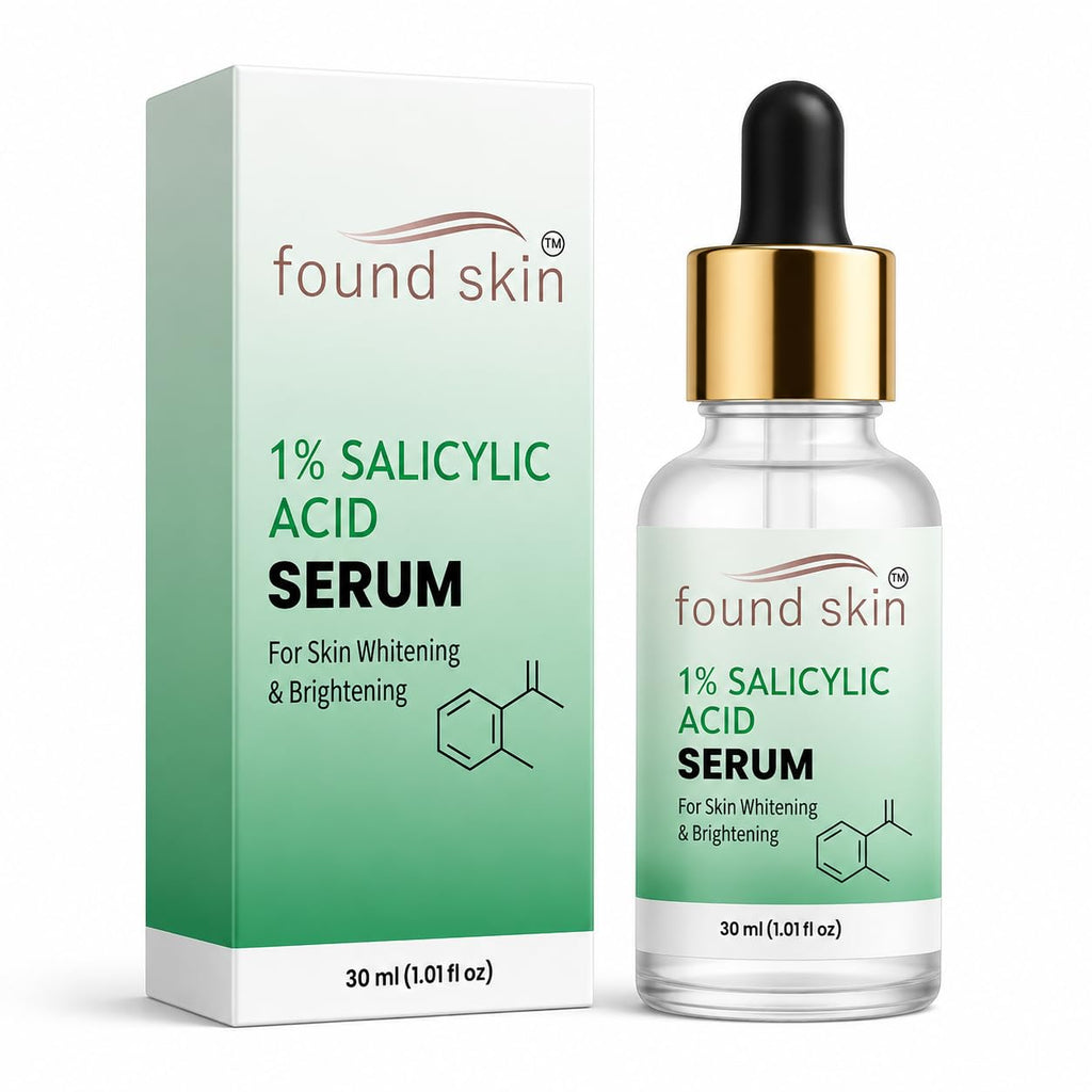 Found Skin 1% Salicylic Acid Face Serum for Daily Skin Care | Lightweight Formula for Smooth & Refreshed Looking Skin | Suitable for All Skin Types 30ml