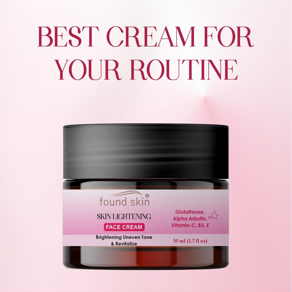 Found Skin Face Cream for Brightening & Even Skin Tone | Oil-Free Hydration Moisturizer | Skin Rejuvenation Formula | Daily Use Cream for All Skin Types | 50 ml