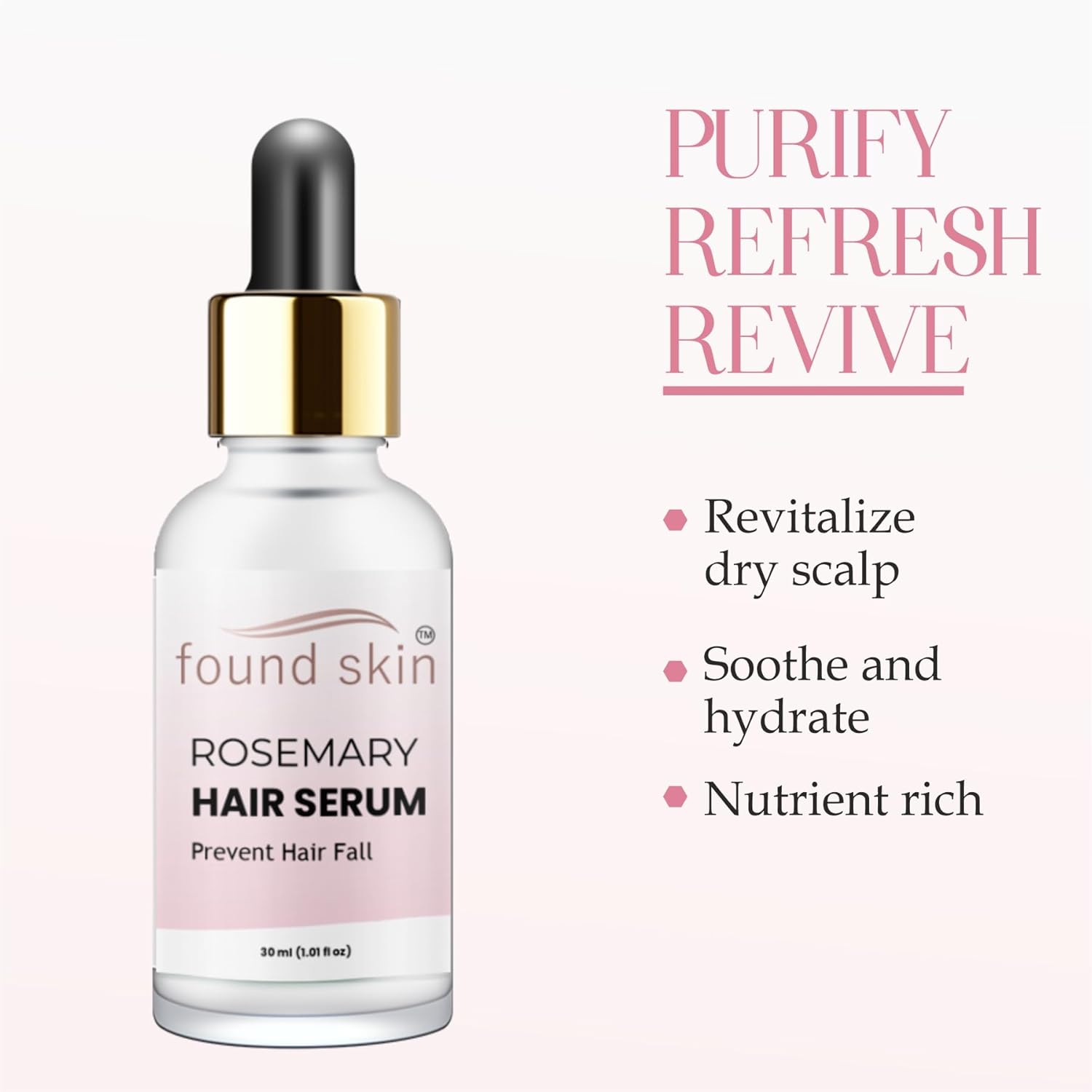 Rosemary Hair Serum | Hair Fall Control & Scalp Treatment | Enriched with Biotin & Essential Oils | Promotes Hair Growth & Strength | Non-Greasy Formula | 30ml