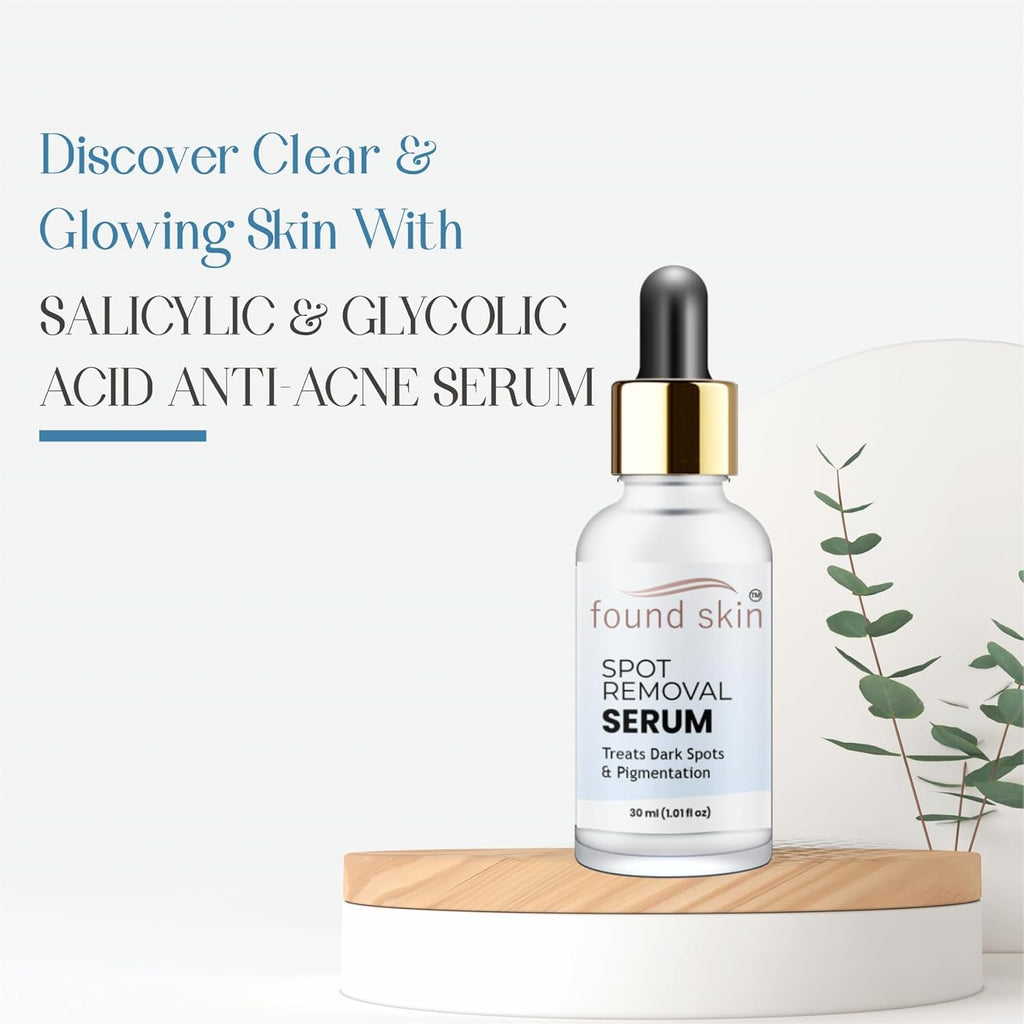 Found Skin Spot Removal Serum | Dark Spot & Pigmentation Correcting Serum | Brightening Face Serum | 30ml