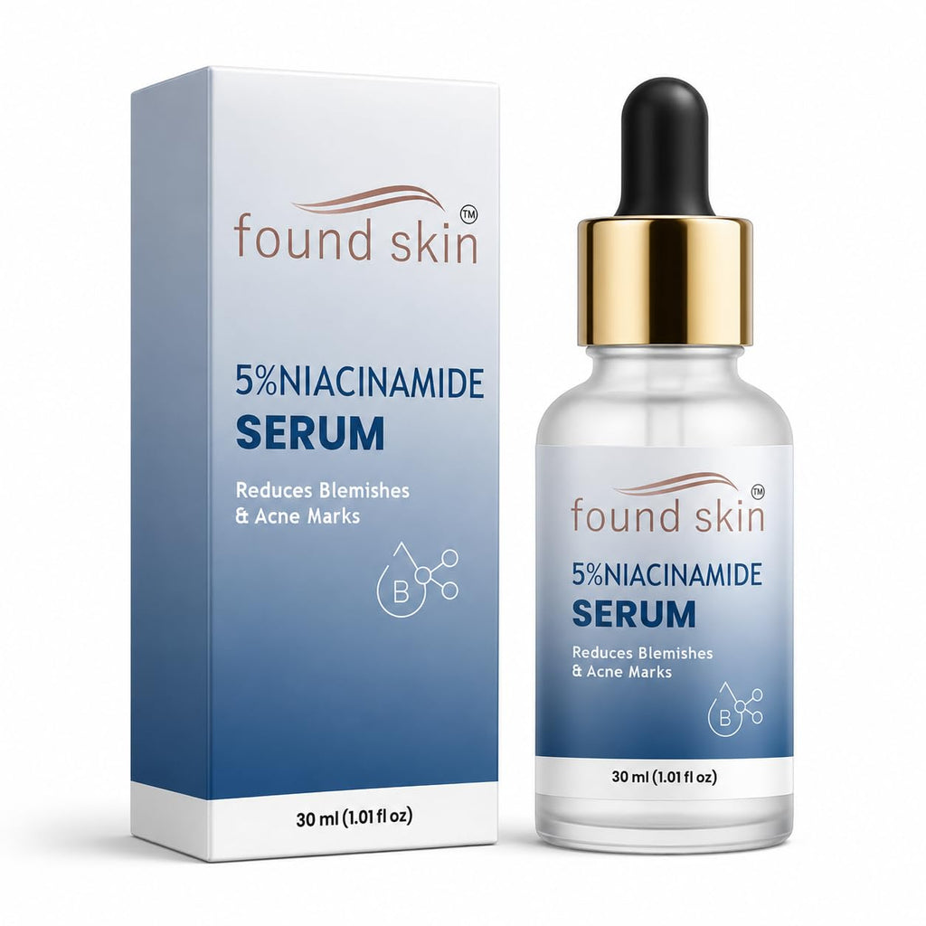 Found Skin 5% Niacinamide Face Serum for Daily Skin Care | Lightweight Formula for Smooth & Refreshed Looking Skin | Suitable for All Skin Types 30ml