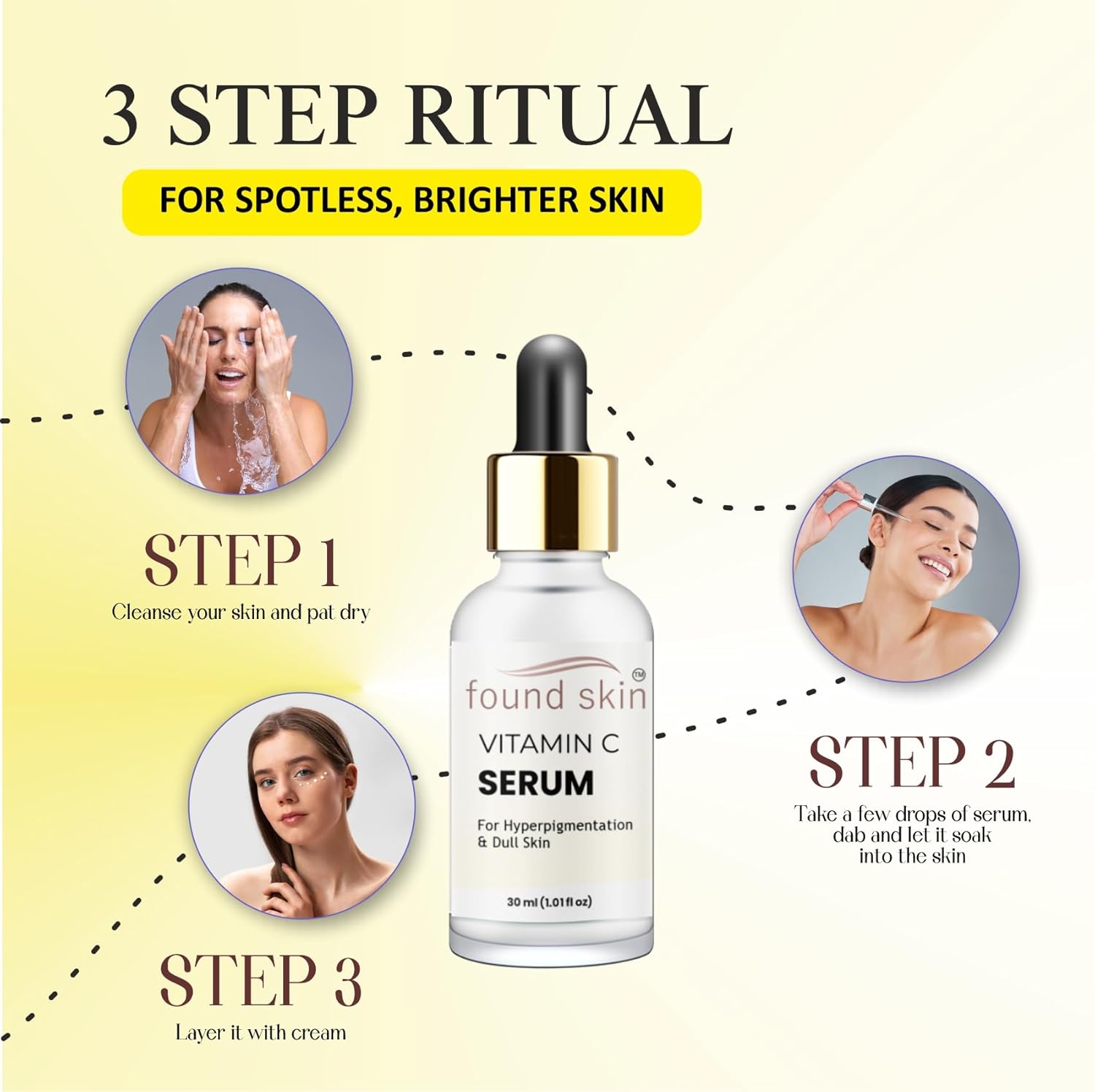 Vitamin C Serum 10% for Face – Reduces Hyperpigmentation, Dark Spots & Dull Skin | Brightening & Even Skin Tone Formula | Lightweight Fast Absorbing Facial Serum for Men & Women | Hydrating Skincare for All Skin Types | 30ml
