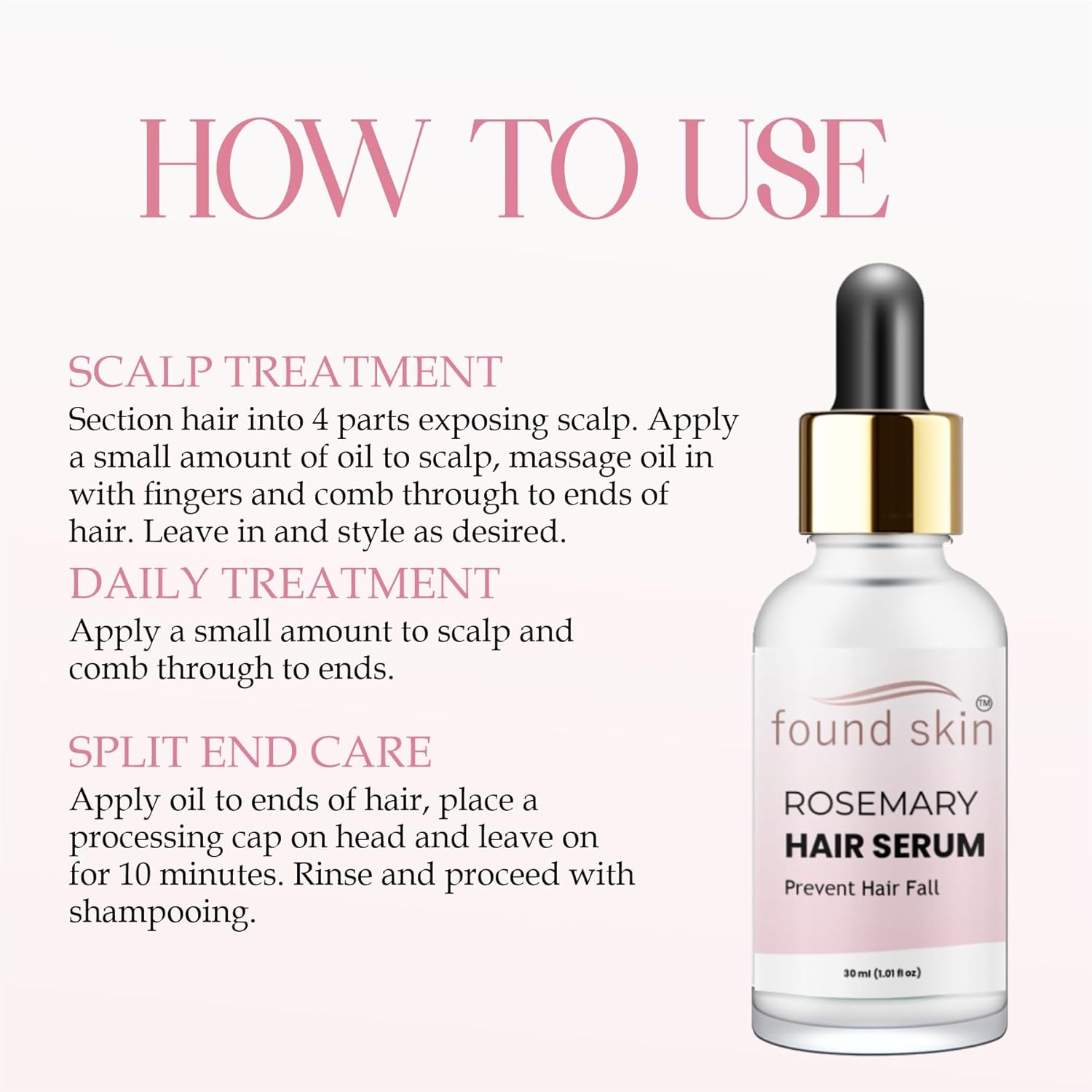 Rosemary Hair Serum | Hair Fall Control & Scalp Treatment | Enriched with Biotin & Essential Oils | Promotes Hair Growth & Strength | Non-Greasy Formula | 30ml