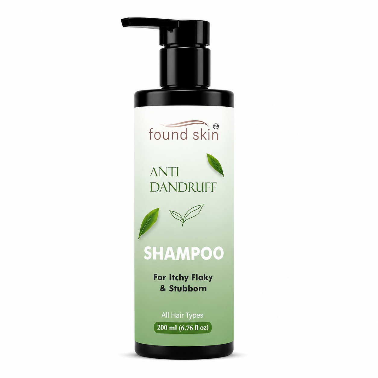 Found Skin Anti Dandruff Shampoo for Itchy, Flaky & Stubborn Dandruff | Scalp Cleansing & Nourishing Hair Shampoo for Men & Women | Suitable for All Hair Types | 200ml