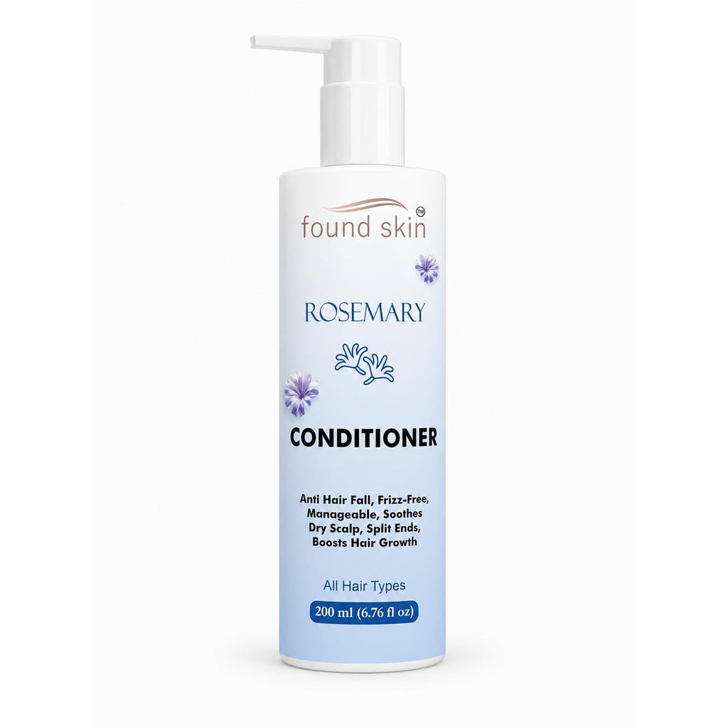 Found Skin Rosemary Nourishing Conditioner for Dry Scalp & Frizz Control | Smooth & Manageable Daily Use for All Hair Types 200ml