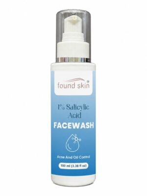 Found Skin 1% Salicylic Acid Face Wash for Acne & Oil Control, Deep Cleansing Daily Cleanser for Oily & Acne Prone Skin, 100ml