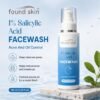 Found Skin 1% Salicylic Acid Face Wash for Acne & Oil Control, Deep Cleansing Daily Cleanser for Oily & Acne Prone Skin, 100ml