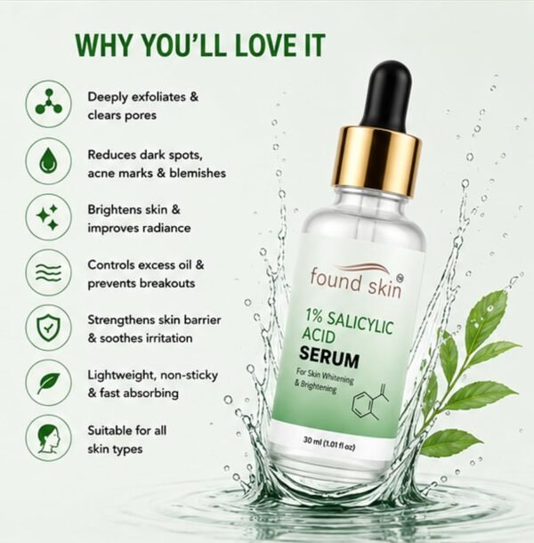 Found Skin 1% Salicylic Acid Face Serum 30ml