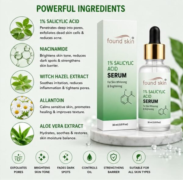 Found Skin 1% Salicylic Acid Face Serum 30ml