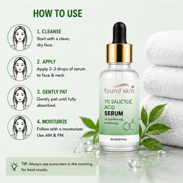 Found Skin 1% Salicylic Acid Face Serum 30ml