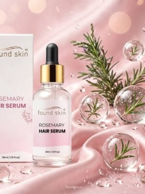 Found Skin Rosemary Hair Serum | Hair Fall Control & Scalp Treatment | Enriched with Biotin & Essential Oils | Promotes Hair Growth & Strength | Non-Greasy Formula | 30ml