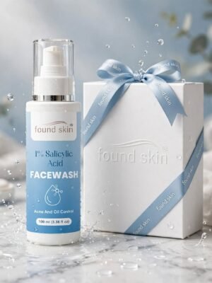 Found Skin 1% Salicylic Acid Face Wash for Acne & Oil Control, Deep Cleansing Daily Cleanser for Oily & Acne Prone Skin, 100ml
