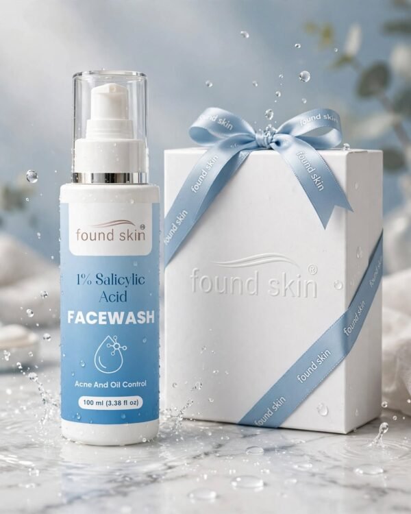 Found Skin 1% Salicylic Acid Face Wash for Acne & Oil Control, Deep Cleansing Daily Cleanser for Oily & Acne Prone Skin, 100ml