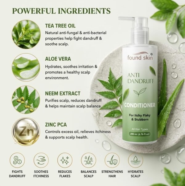 Found Skin Anti Dandruff Conditioner, 200 ml