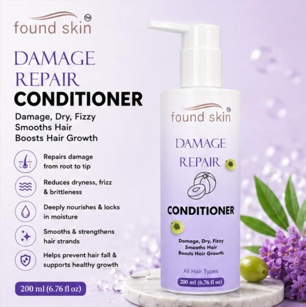 Damage Repair Formula Nourishing Daily -2 Found Skin Damage Repair Formula Nourishing Daily Conditioner for Dry, Frizzy & Weak Strands for Smooth & Manageable Hair 200ml