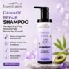 Damage Repair Shampoo for Dry, Frizzy and Damaged Hair -2 Found Skin Damage Repair Shampoo for Dry, Frizzy and Damaged Hair, Smooth and Nourishing Daily Cleanser, All Hair Types, 200ml