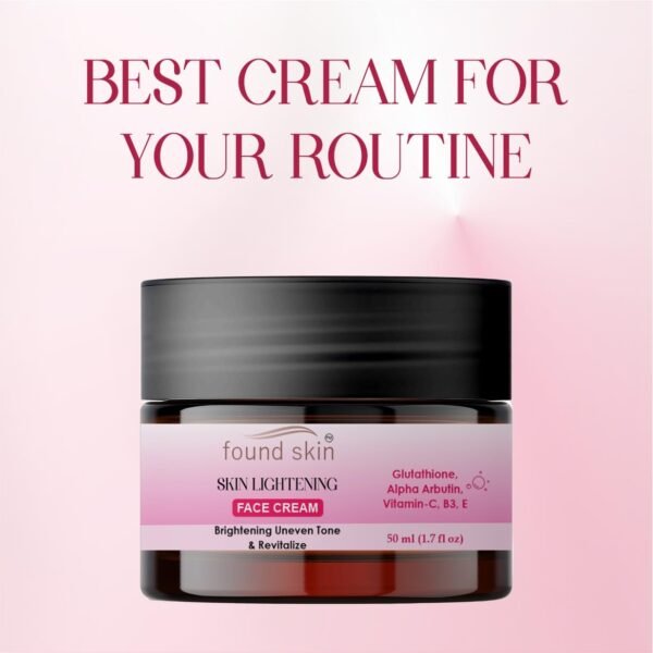 Found Skin Face Cream for Brightening & Even Skin Tone | Oil-Free Hydration Moisturizer | Skin Rejuvenation Formula | Daily Use Cream for All Skin Types | 50 ml