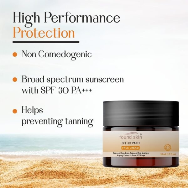 Face Cream with SPF 30 PA+++, 50 ml -4 Found Skin Face Cream with SPF 30 PA+++, 50 ml