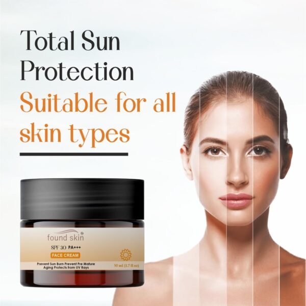 Face Cream with SPF 30 PA+++, 50 ml -5 Found Skin Face Cream with SPF 30 PA+++, 50 ml