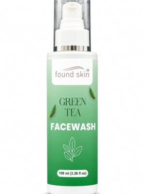Found Skin Green Tea Face Wash | Deep Pore Cleansing Oil Control Face Cleanser for Acne, Pimples & Dull Skin | Refreshing Daily Facial Cleanser with Green Tea Extract | 100ml