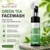 Found Skin Green Tea Face Wash with Built-in Silicone Brush | Deep Cleansing Oil Control Face Cleanser for Acne, Blackheads & Pimples | Hydrating & Refreshing Skincare for Oily Skin | 150ml