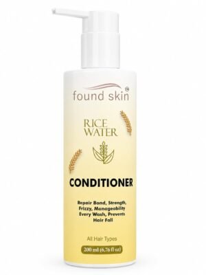 Found Skin Rice Water Formula for Dry, Frizzy & Weak Strands | Nourishing Daily Conditioner for Smooth & Manageable Hair 200ml