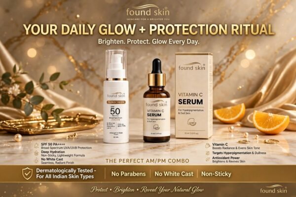 Found Skin Vitamin C Serum + SPF 50 PA++++ Sunscreen Combo